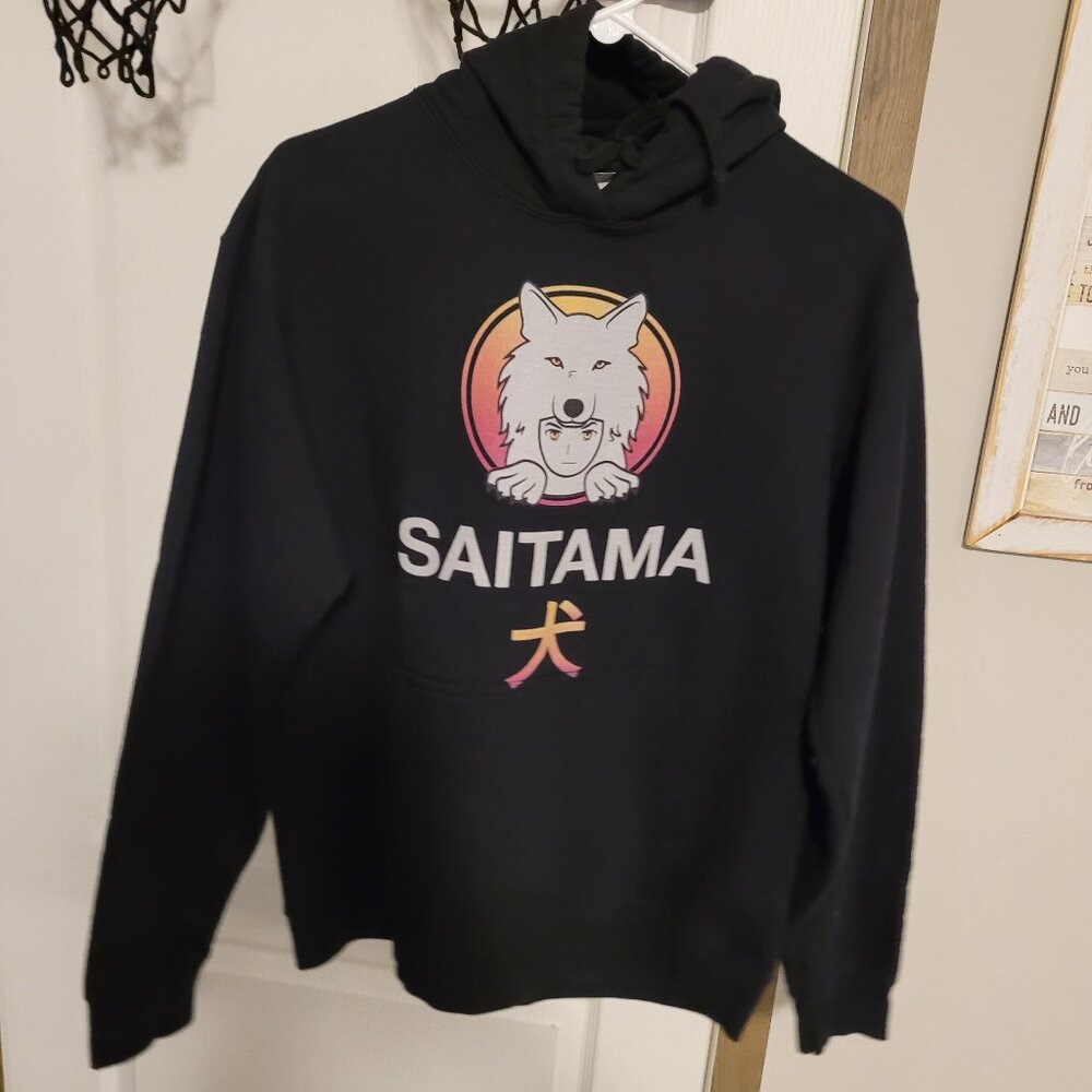 Saitama Crypto Hoodie, Black size large